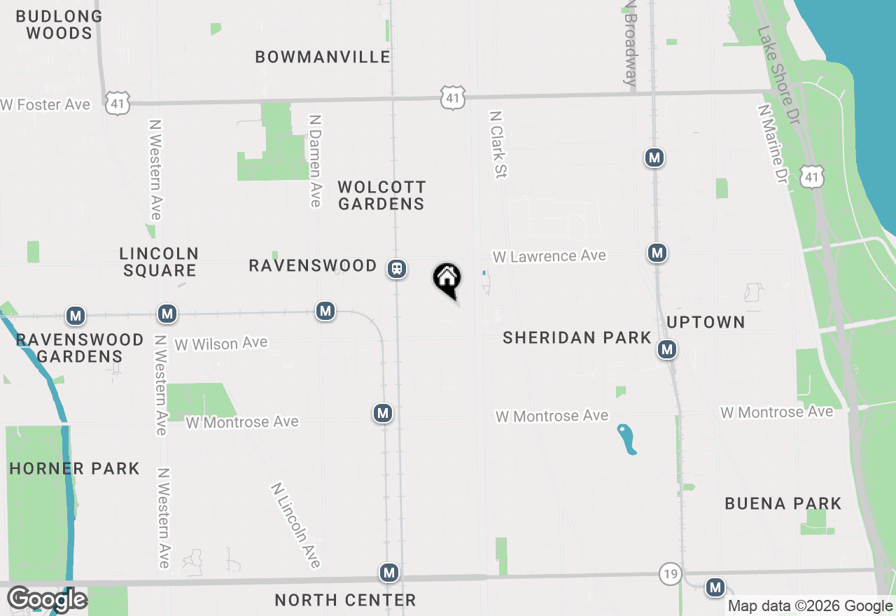 Map of 4644 N Paulina Street #2N, Chicago, IL 60640