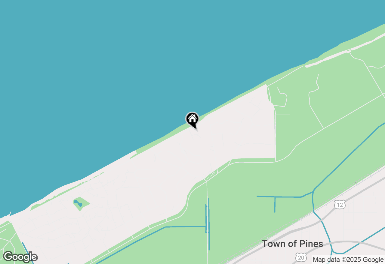 Map of 609 E Lake Front Drive, Beverly Shores, IN 46301