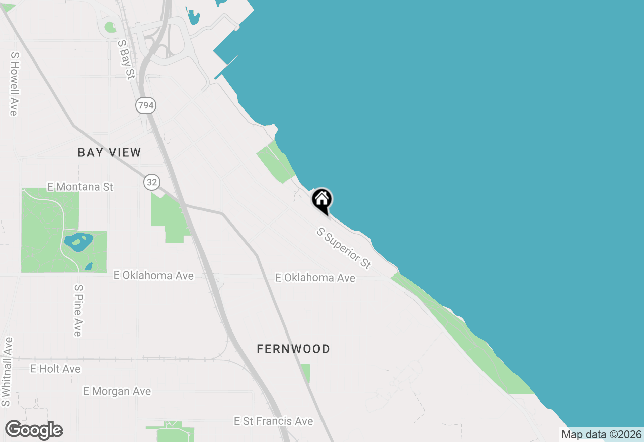 Map of 2961 S Shore Dr, Milwaukee, WI 53207