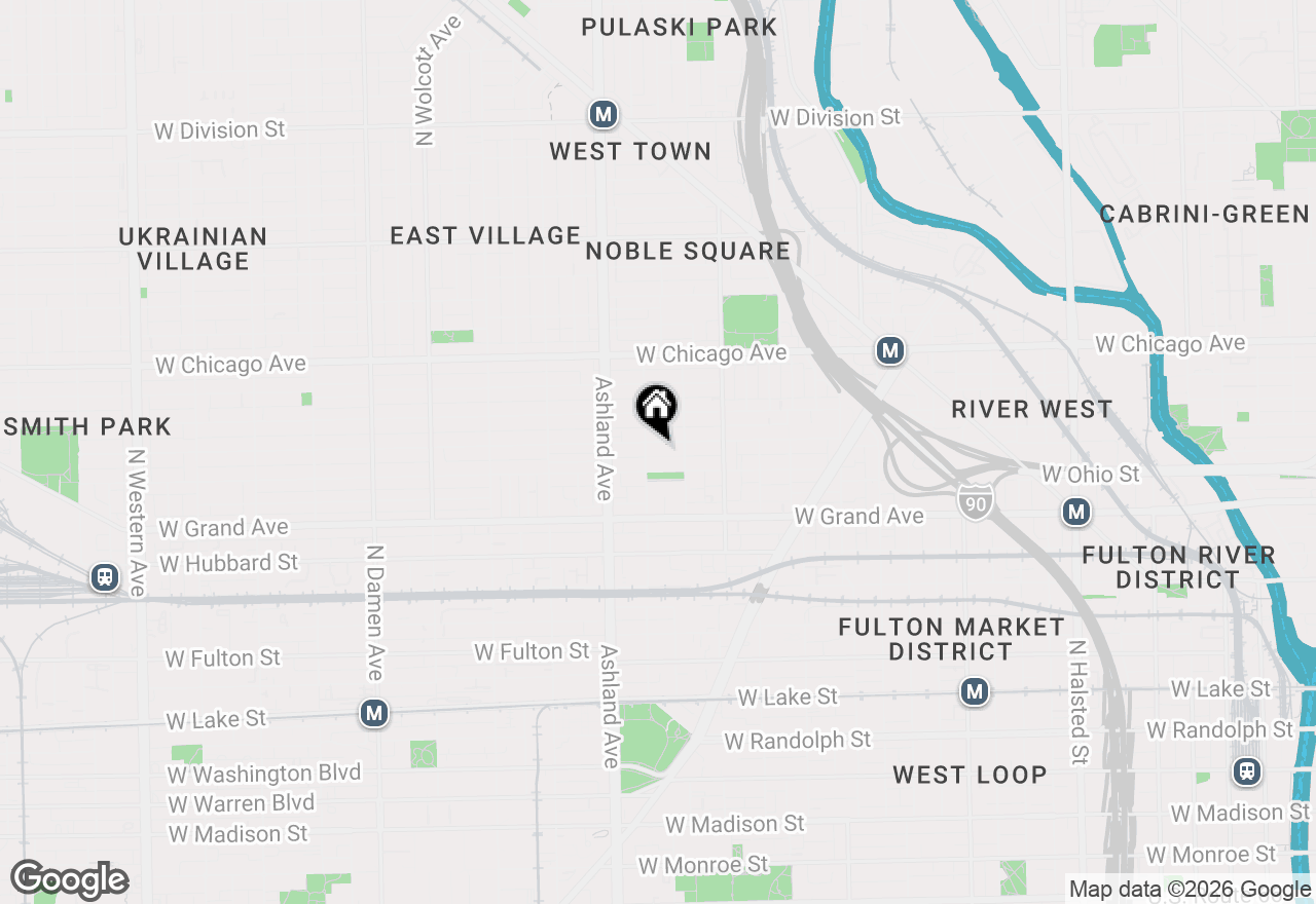 Map of 1473 W Erie Street #G, Chicago, IL 60642