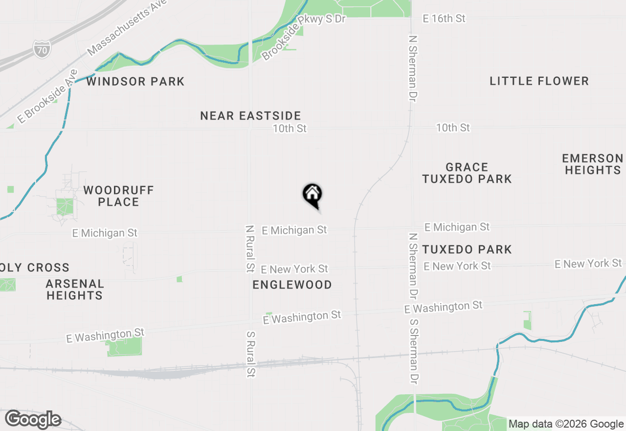 Map of 530 N Dearborn Street, Indianapolis, IN 46201