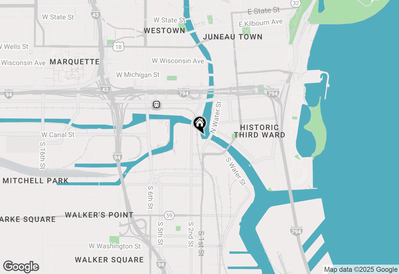Map of 106 W Seeboth St #407, Milwaukee, WI 53204