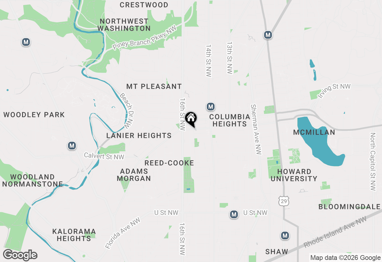 Map of 1478 Harvard Street Nw #2, Washington, DC 20009