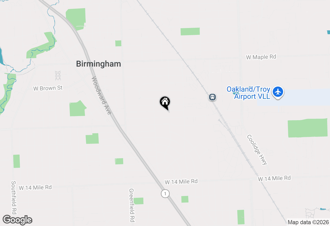 Map of 1748 Webster Street, Birmingham, MI 48009