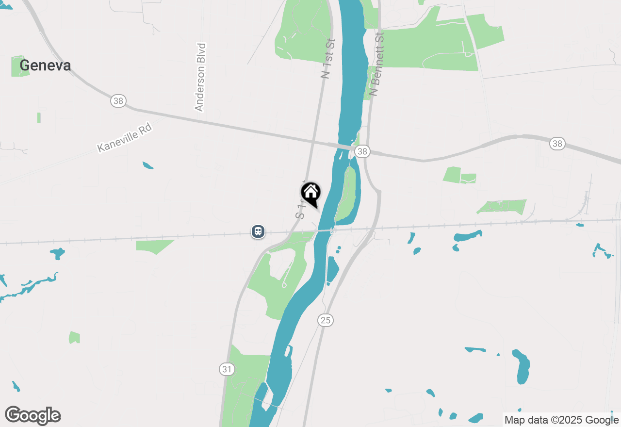 Map of 410 S River Lane, Geneva, IL 60134