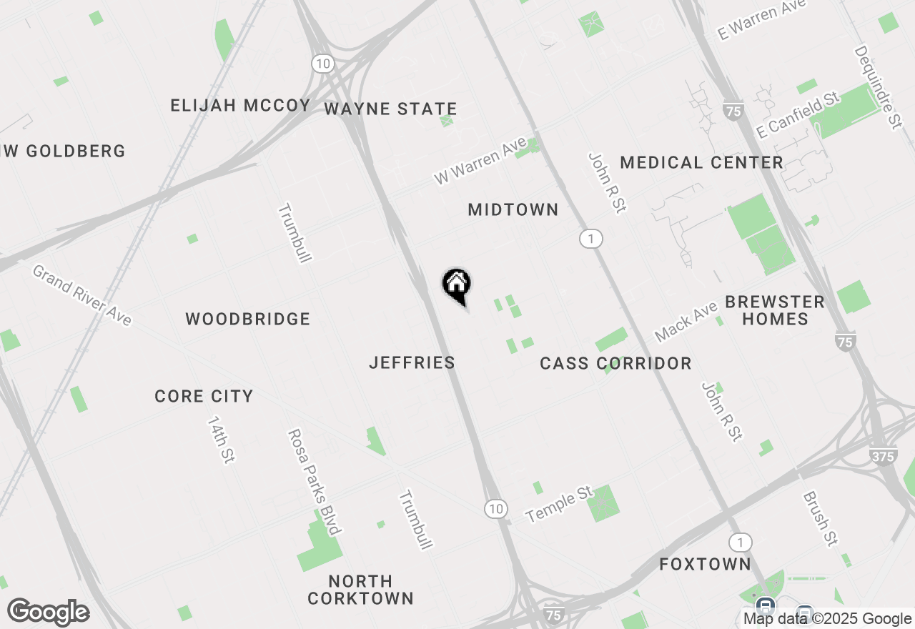 Map of 4207 4th Street #3A, Detroit, MI 48201