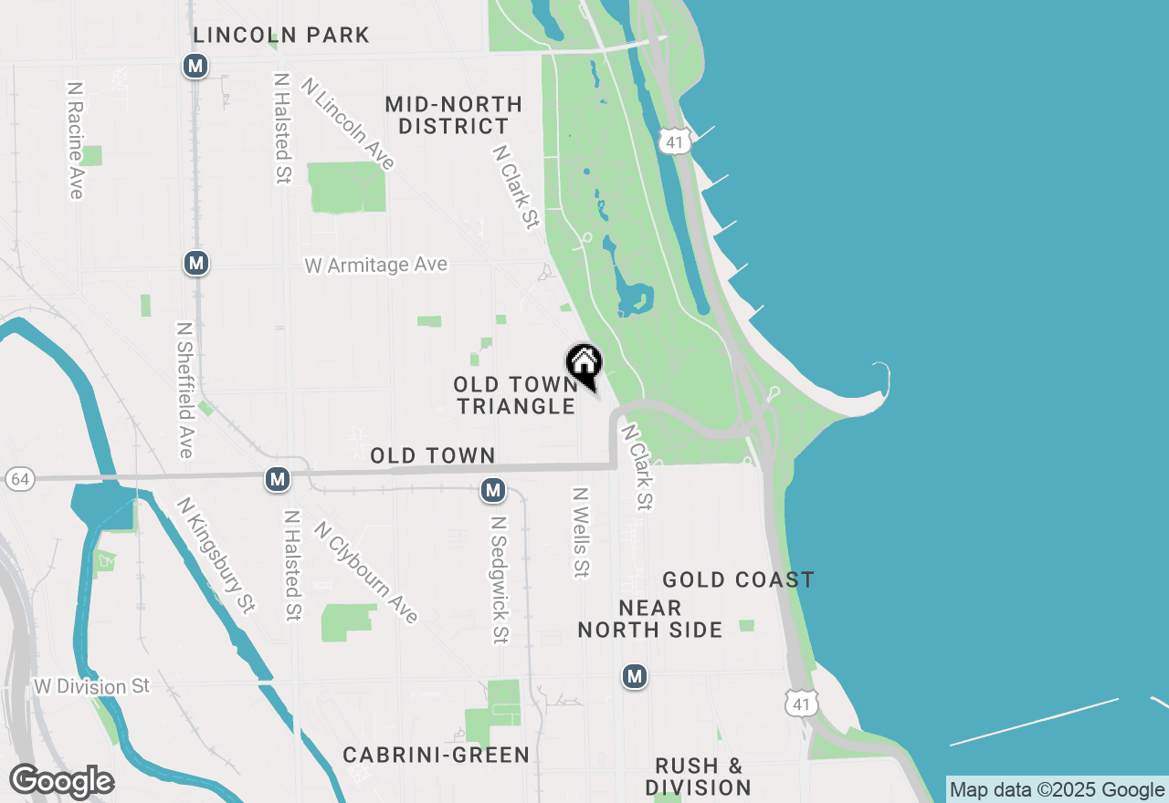 Map of 1715 N Wells Street #50, Chicago, IL 60614