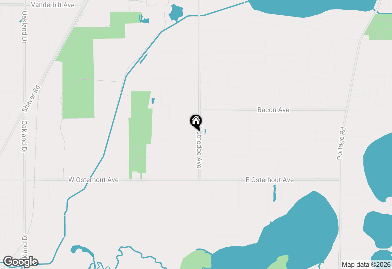 Map of 10185 Foxhollow Court, Portage, MI 49024