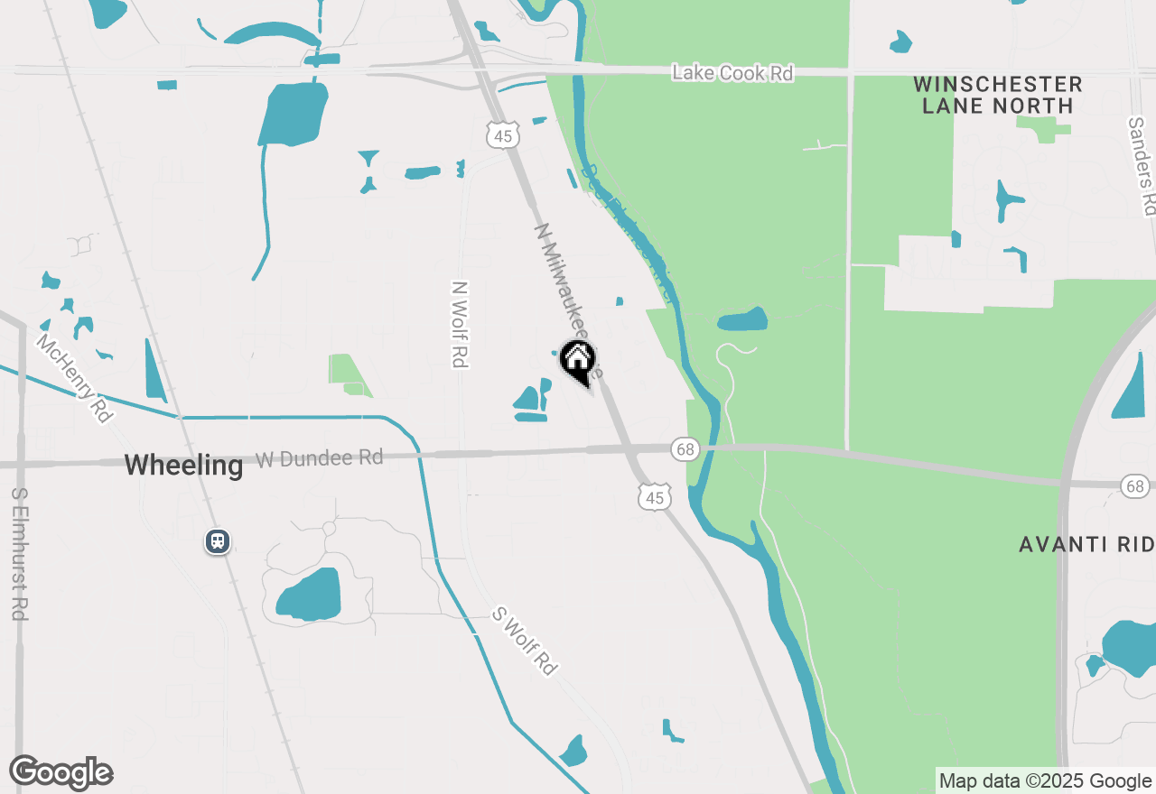 Map of 100 N Milwaukee Avenue #707, Wheeling, IL 60090