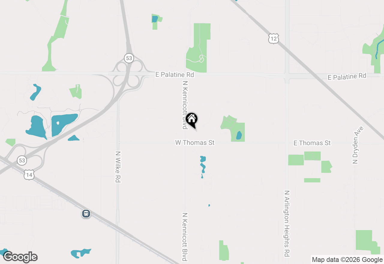 Map of 904 W Lynnwood Avenue, Arlington Heights, IL 60004