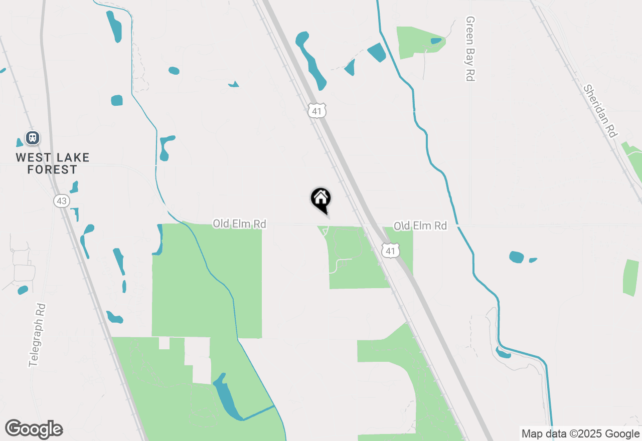 Map of 124 W Old Elm Road, Lake Forest, IL 60045