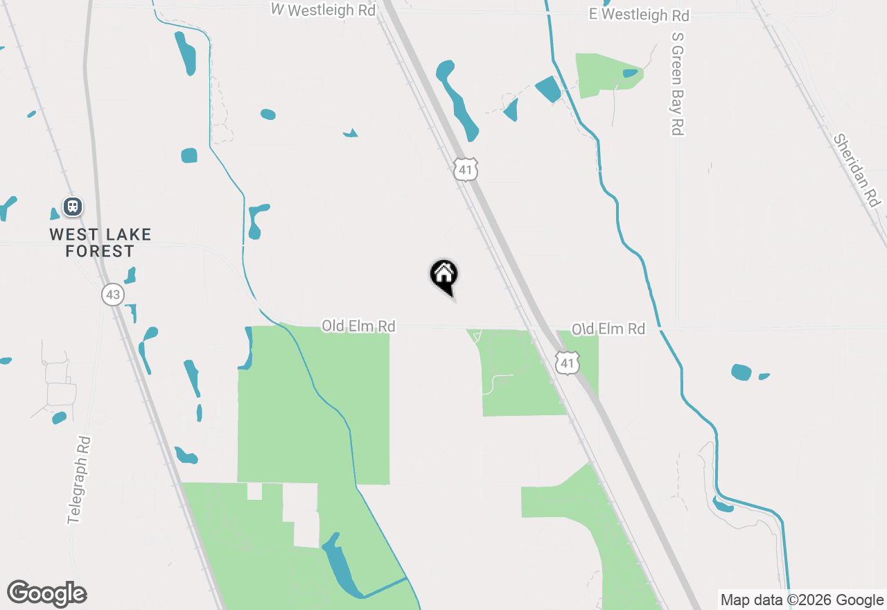 Map of 1138 S Ridge Road, Lake Forest, IL 60045