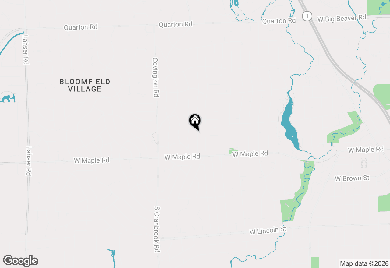 Map of 341 Westwood Drive, Bloomfield Hills, MI 48301