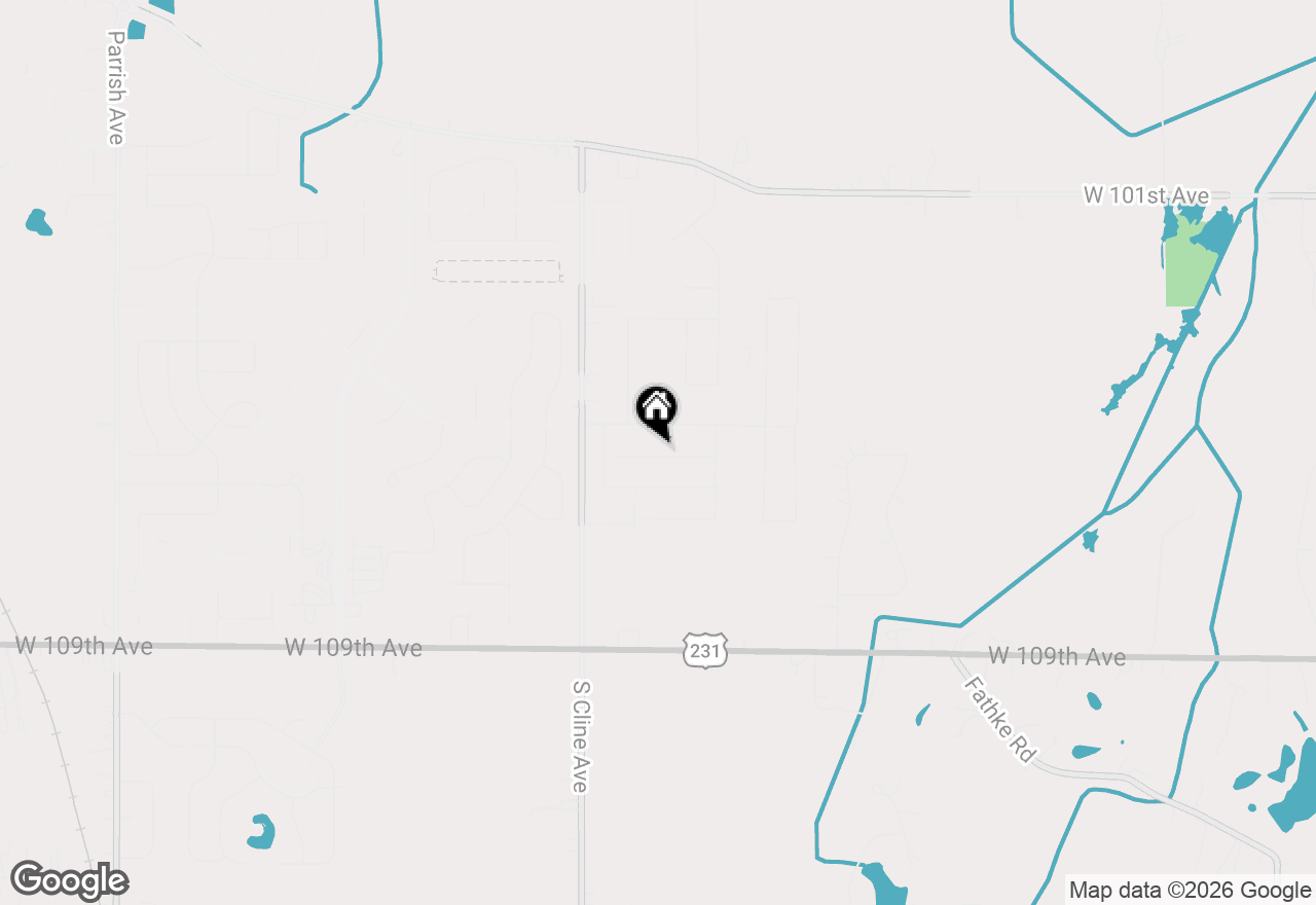 Map of 7676 W 106th Place, Crown Point, IN 46307