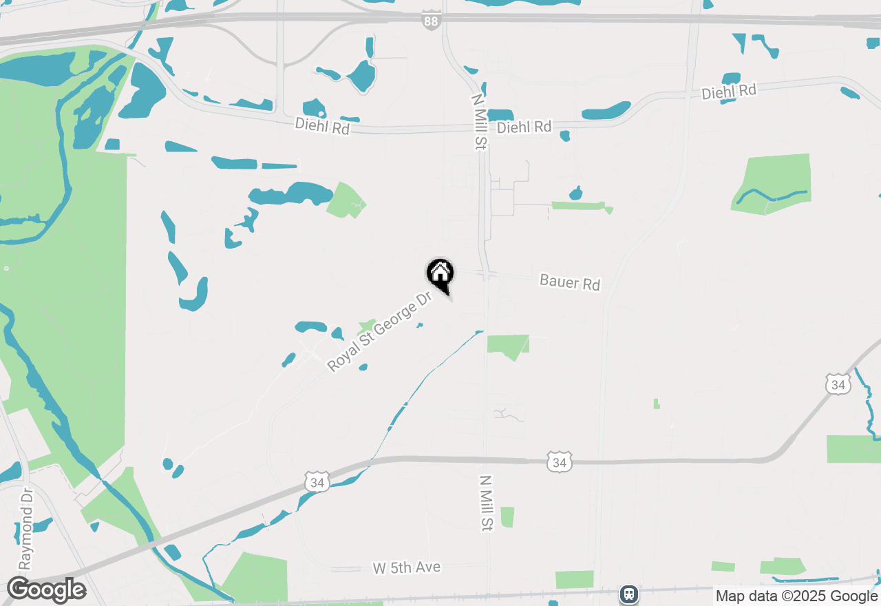 Map of 1405 N West Street, Naperville, IL 60563