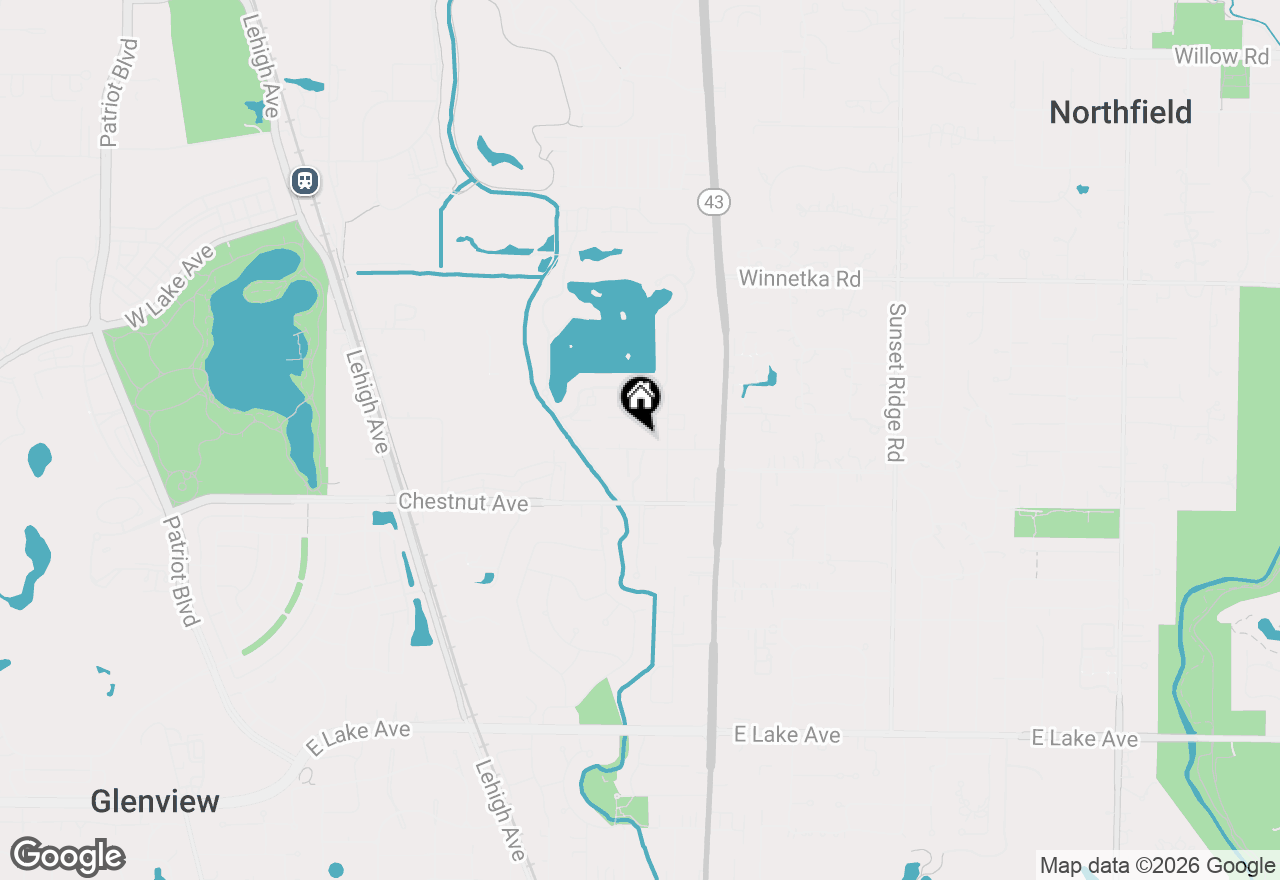 Map of 1764 Jefferson Avenue, Glenview, IL 60025