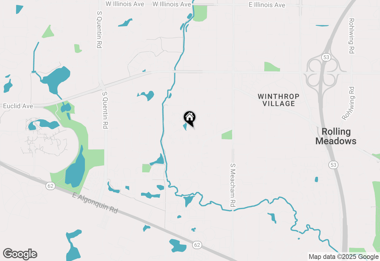 Map of 123 Honeysuckle Court, Rolling Meadows, IL 60008