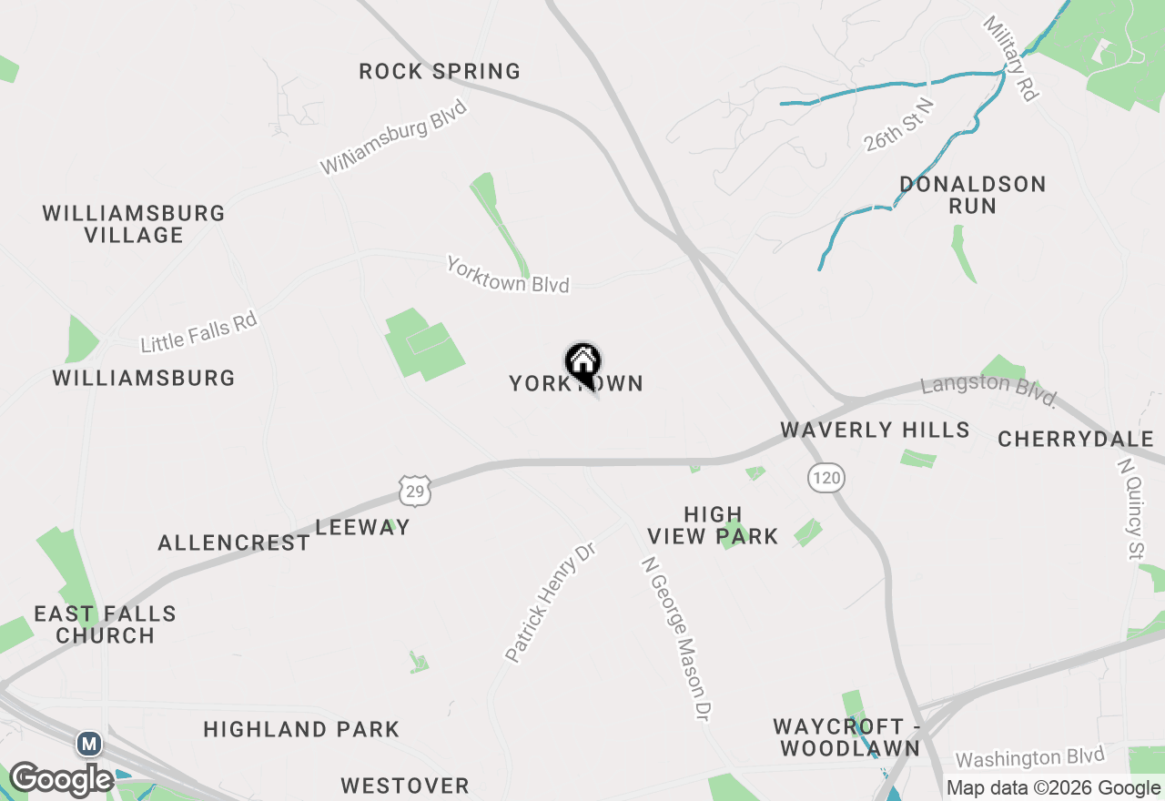 Map of 5121 25th Street N, Arlington, VA 22207