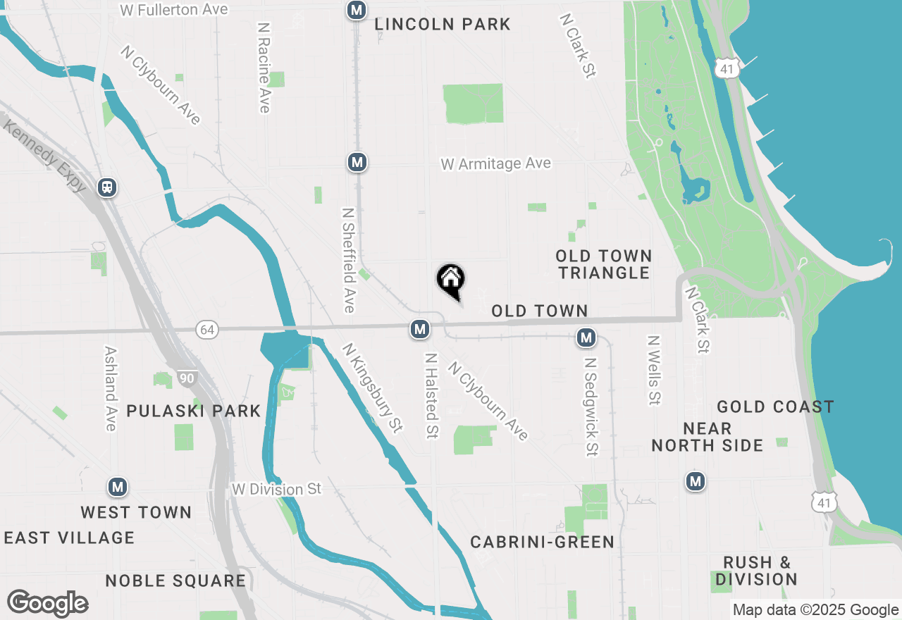 Map of 1625 N Burling Street #302, Chicago, IL 60614