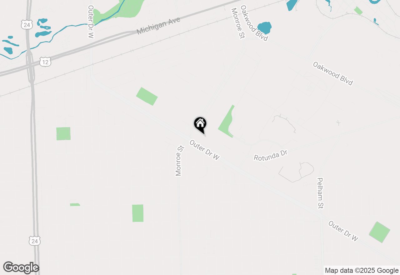 Map of 21701 Audette Street, Dearborn, MI 48124