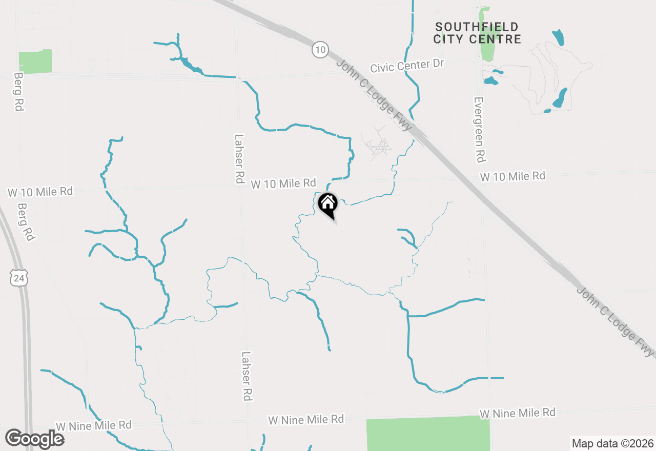 Map of 24379 Tamarack Trail, Southfield, MI 48075
