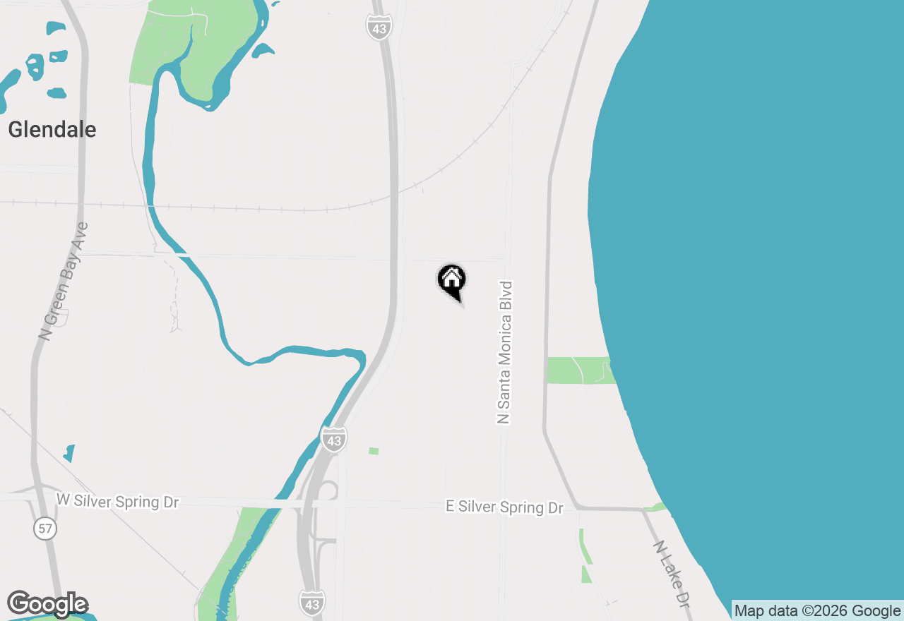 Map of 6060 N Bay Ridge Ave, Whitefish Bay, WI 53217