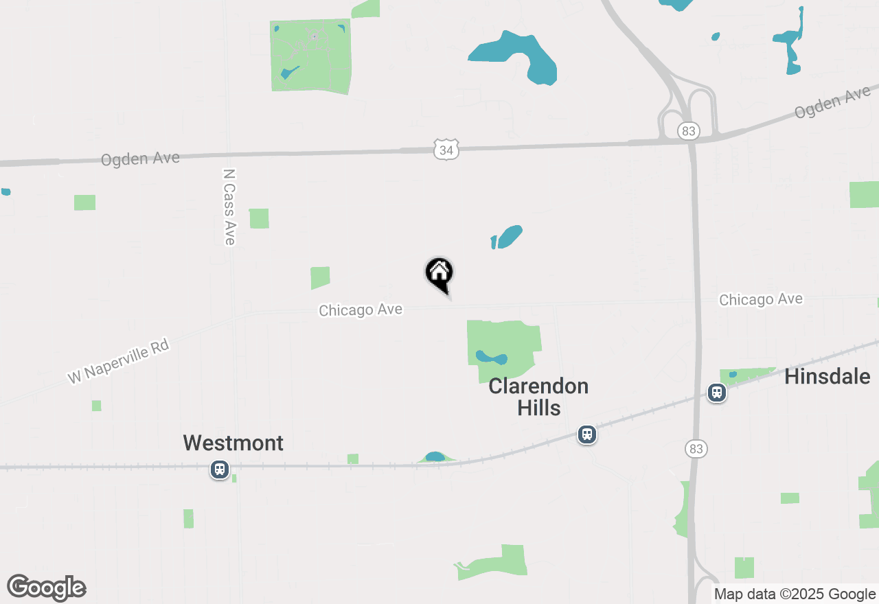 Map of 416 Chicago Avenue, Clarendon Hills, IL 60514