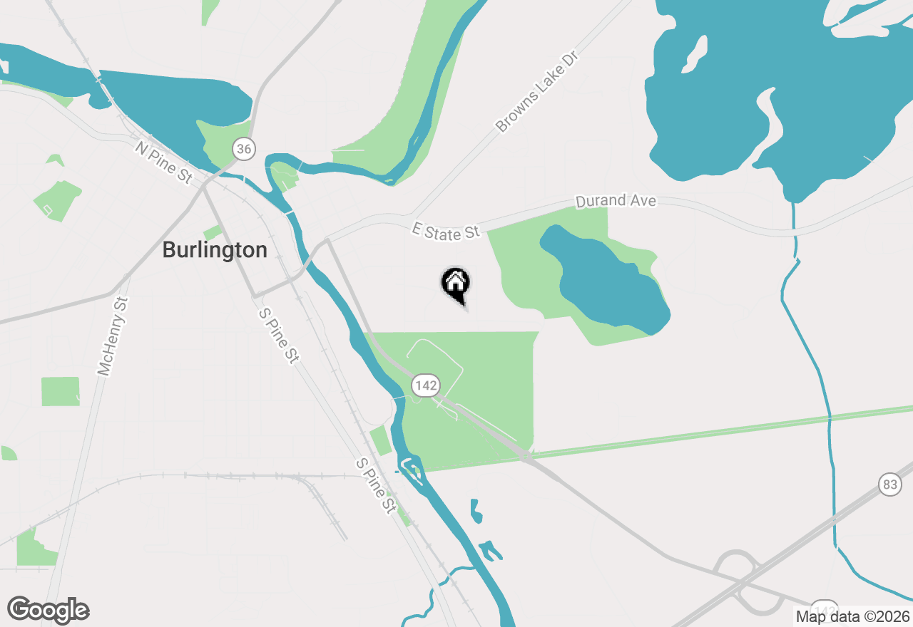 Map of 650 Meadow Ln, Burlington, WI 53105