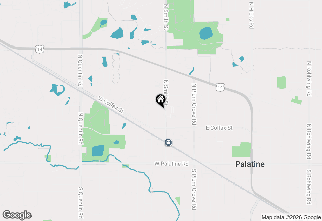 Map of 337 N Carter Street #101, Palatine, IL 60067