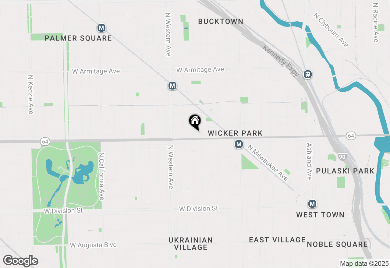 Map of 1616 N Bell Avenue #B, Chicago, IL 60647