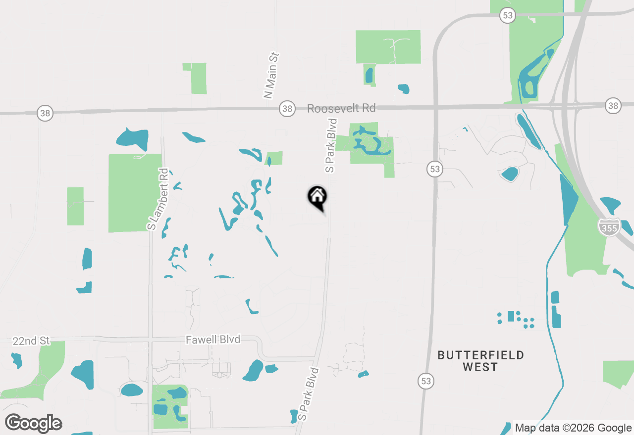 Map of 597 Lowden Avenue, Glen Ellyn, IL 60137