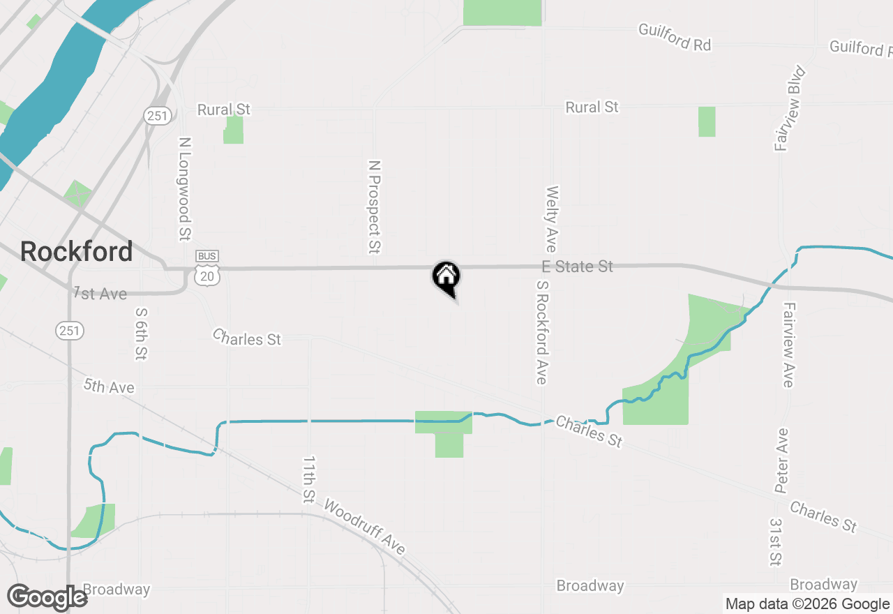 Map of 227 London Avenue S, Rockford, IL 61104