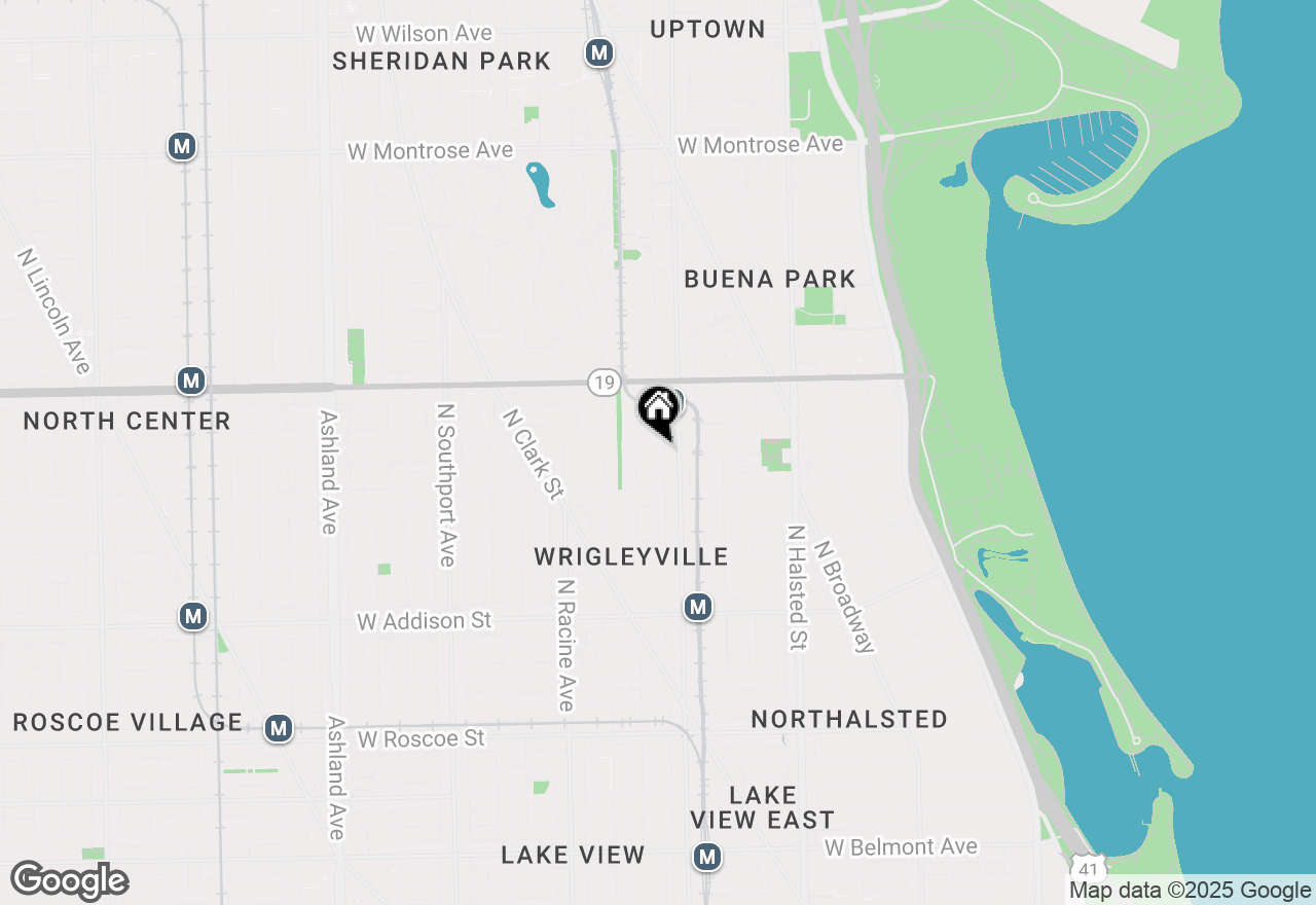 Map of 3837 N Kenmore Avenue #1W, Chicago, IL 60613