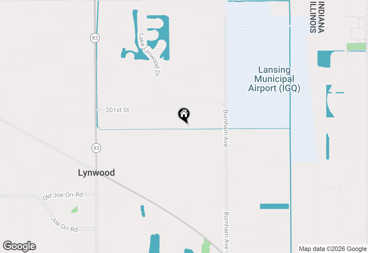 Map of 2925 201st Place, Lynwood, IL 60411