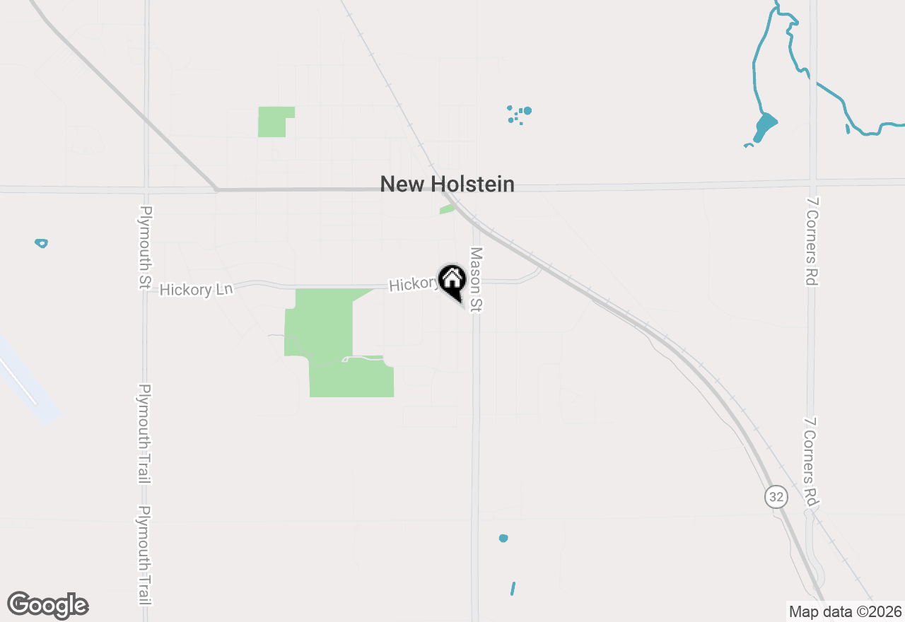 Map of 1707 Jackson St, New Holstein, WI 53061