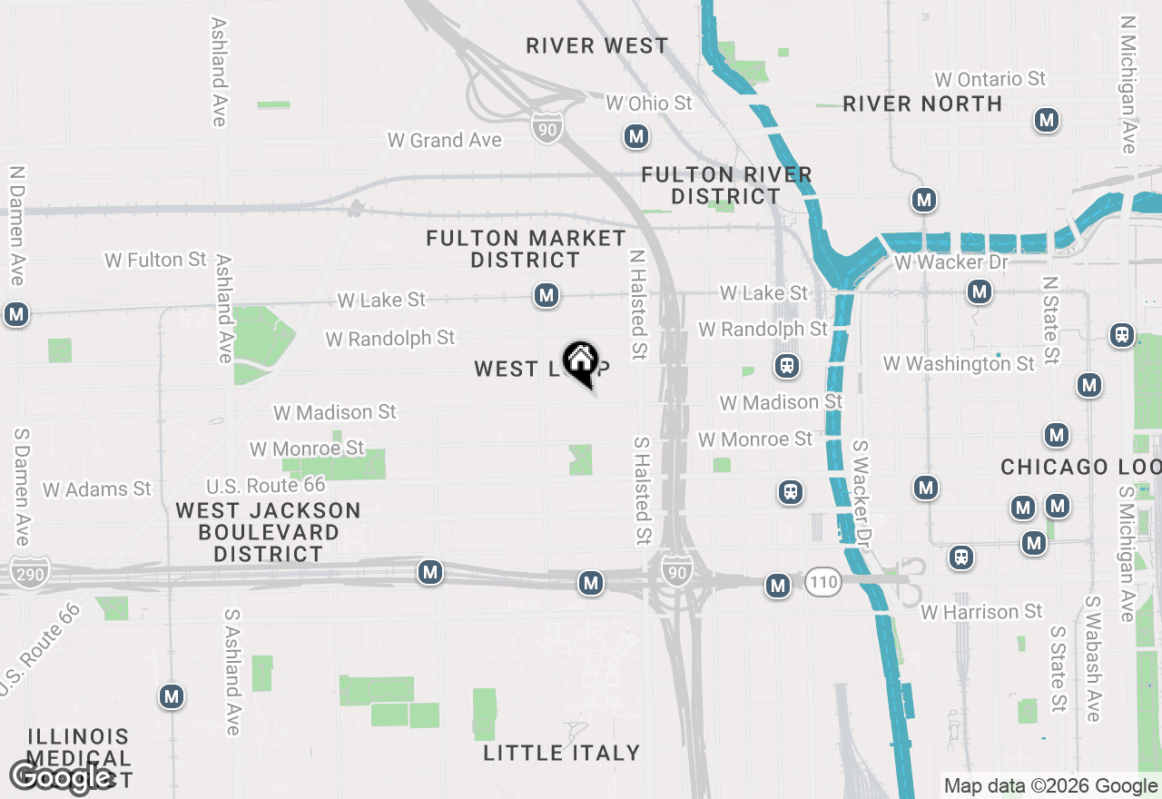 Map of 910 W Madison Street #605, Chicago, IL 60607