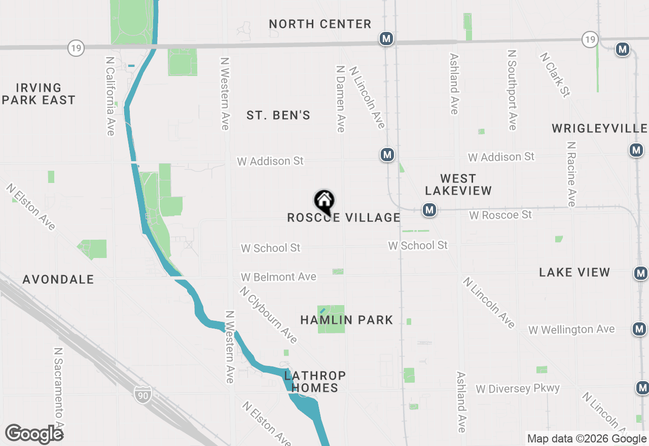 Map of 2041 W Roscoe Street #PH, Chicago, IL 60618