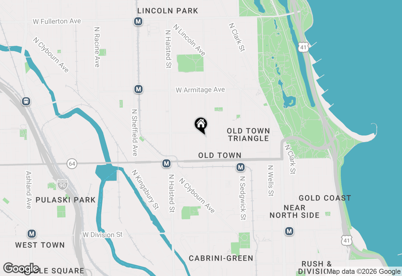 Map of 1713 N Vine Street, Chicago, IL 60614