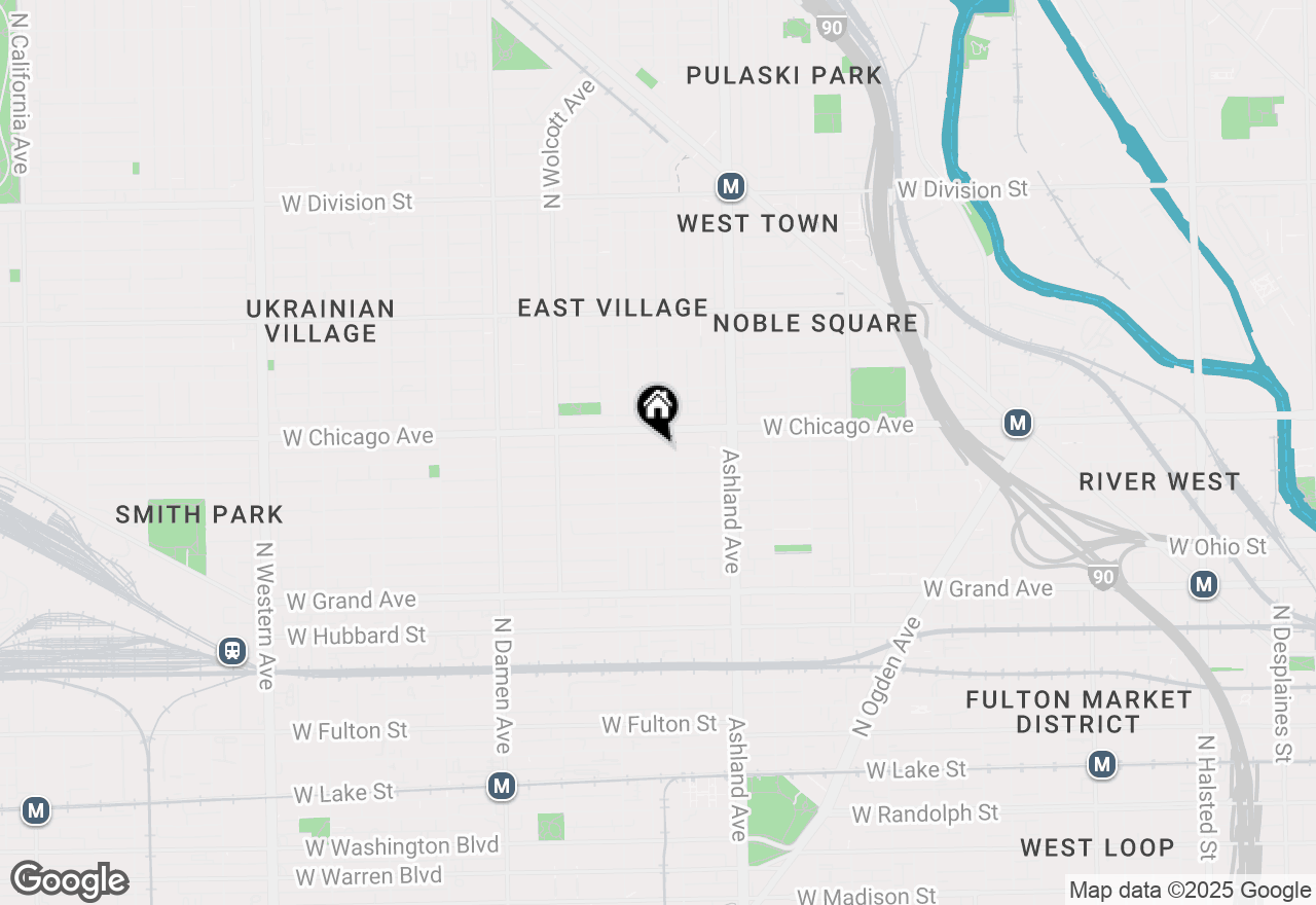 Map of 1714 W Superior Street #2W, Chicago, IL 60622