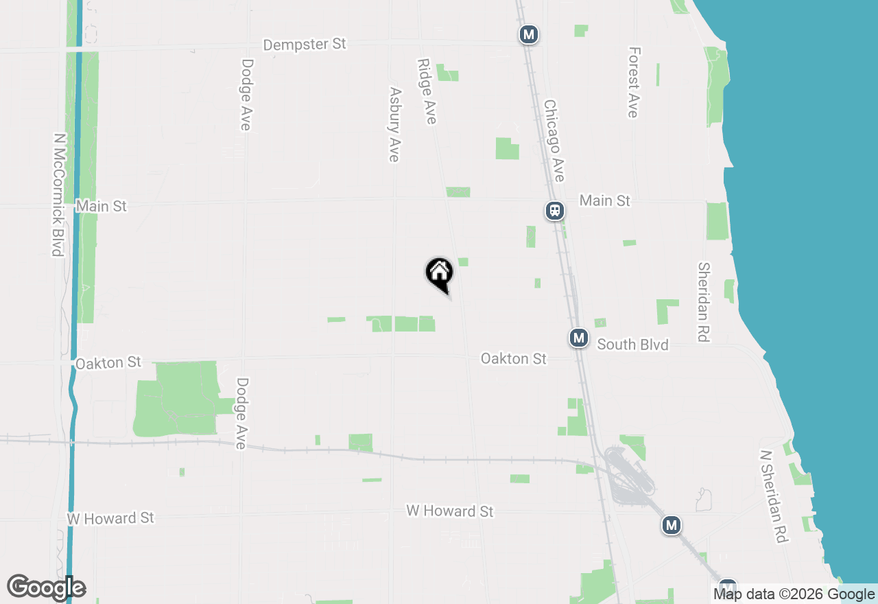 Map of 1103 Seward Street, Evanston, IL 60202