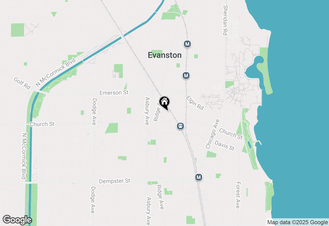 Map of 1740 Oak Avenue #103, Evanston, IL 60201