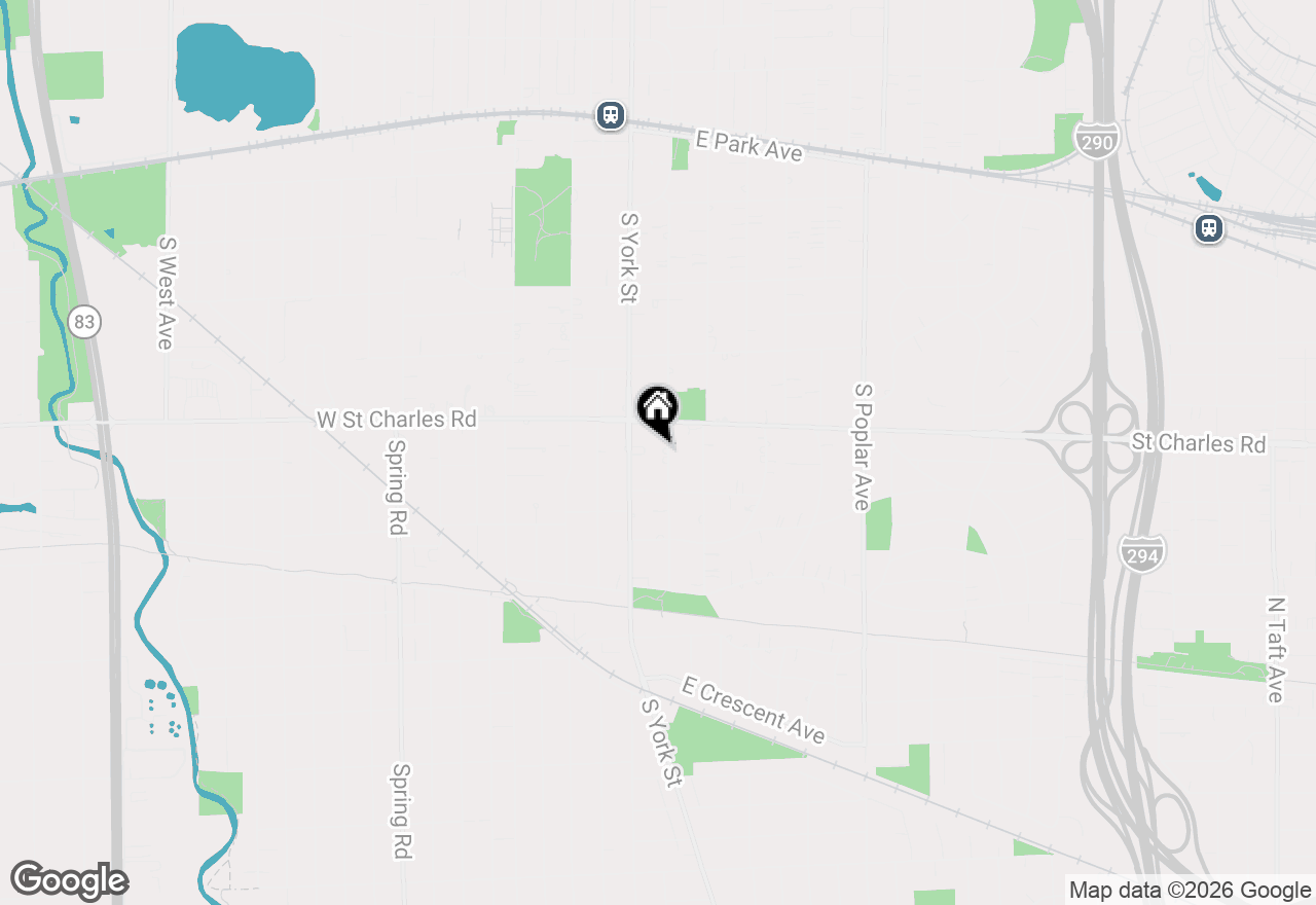 Map of 386 S Kenilworth Avenue, Elmhurst, IL 60126