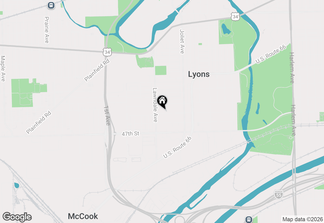 Map of 8130 45th Place, Lyons, IL 60534