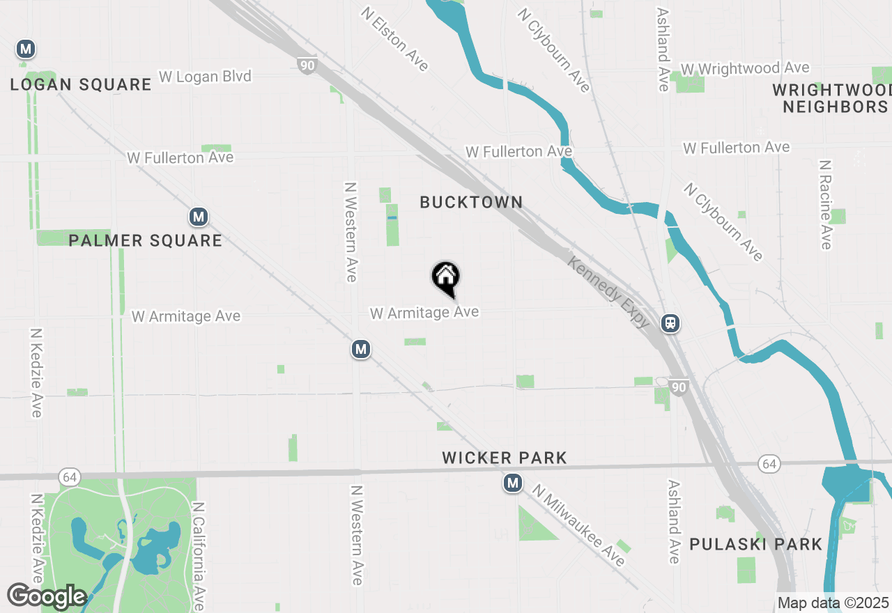 Map of 2140 W Armitage Avenue #3W, Chicago, IL 60647