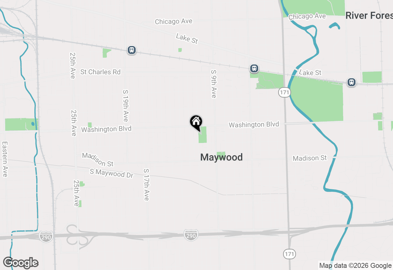 Map of 624 S 11th Avenue #1, Maywood, IL 60153