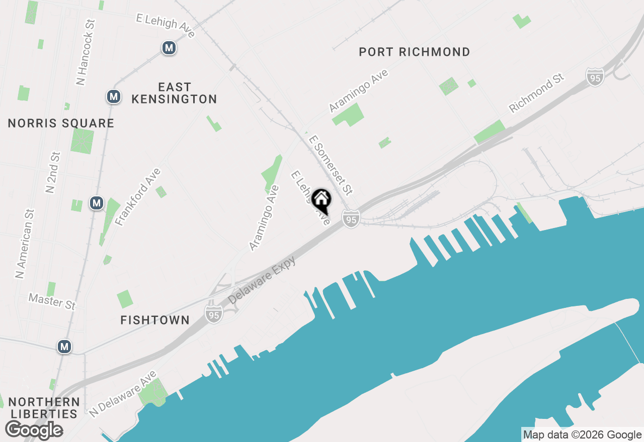 Map of 2716 E Lehigh Avenue, Philadelphia, PA 19125