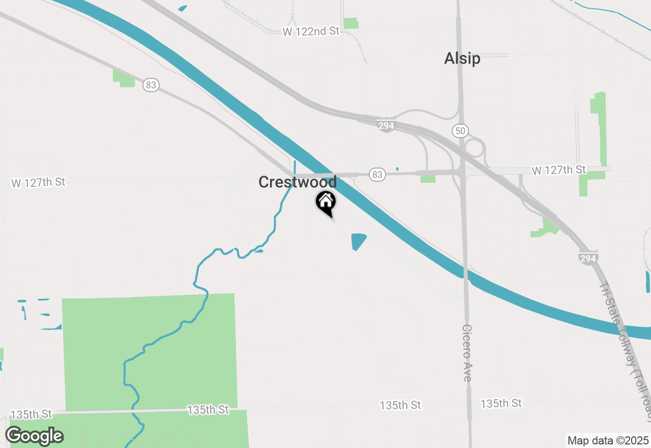 Map of 12813 Model Court, Crestwood, IL 60418