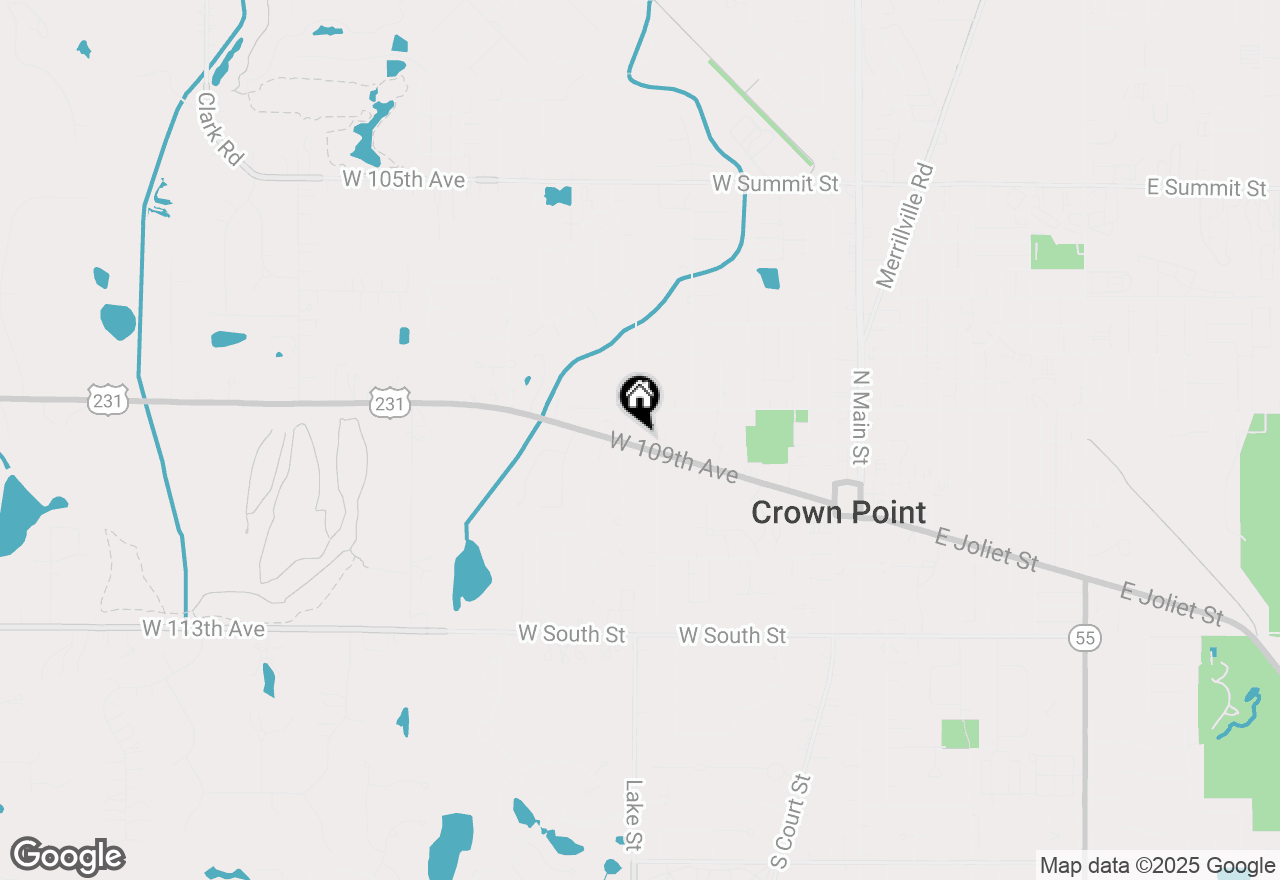 Map of 714 W Joliet Street, Crown Point, IN 46307