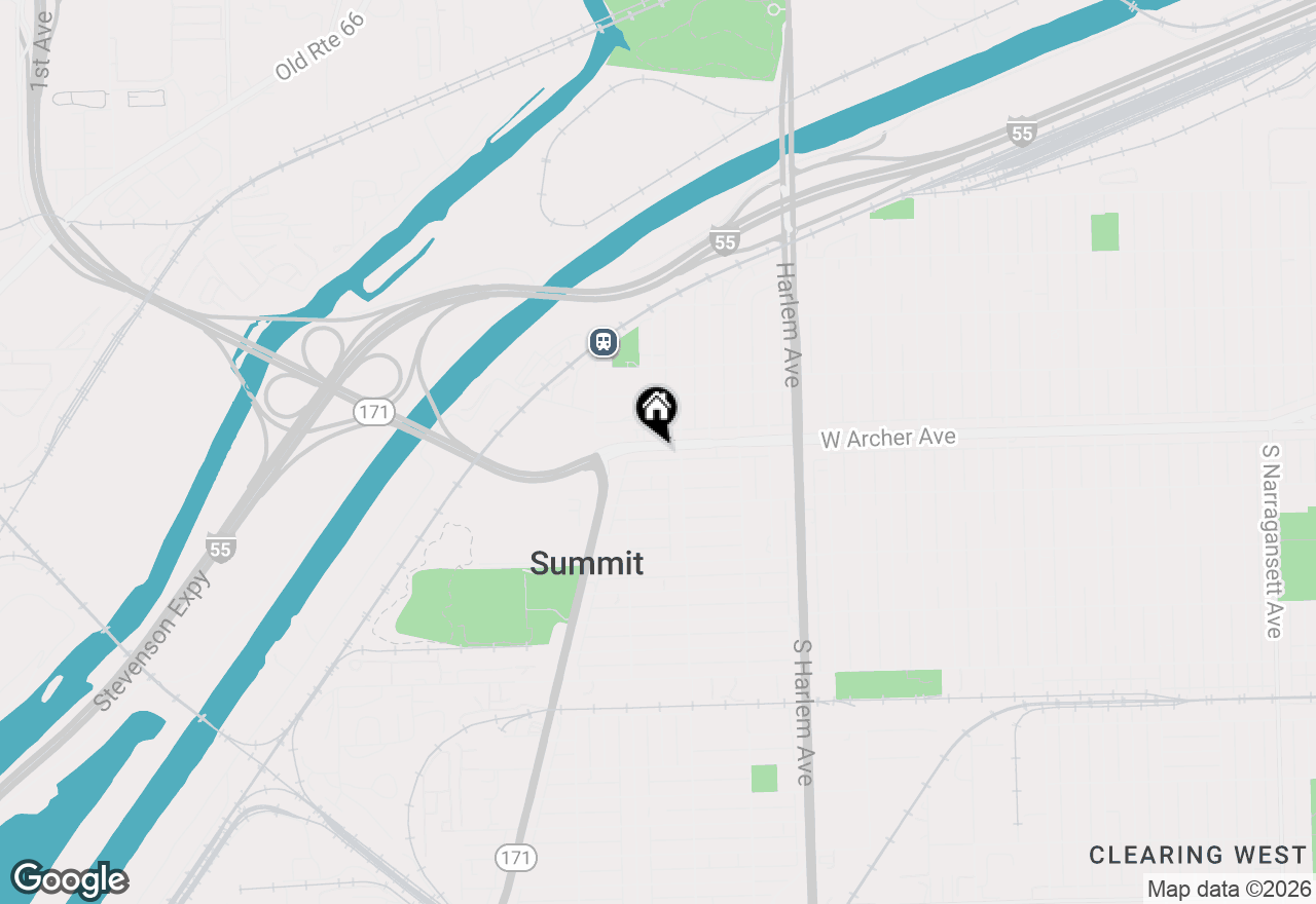 Map of 7421 W Archer Avenue #1B, Summit, IL 60501