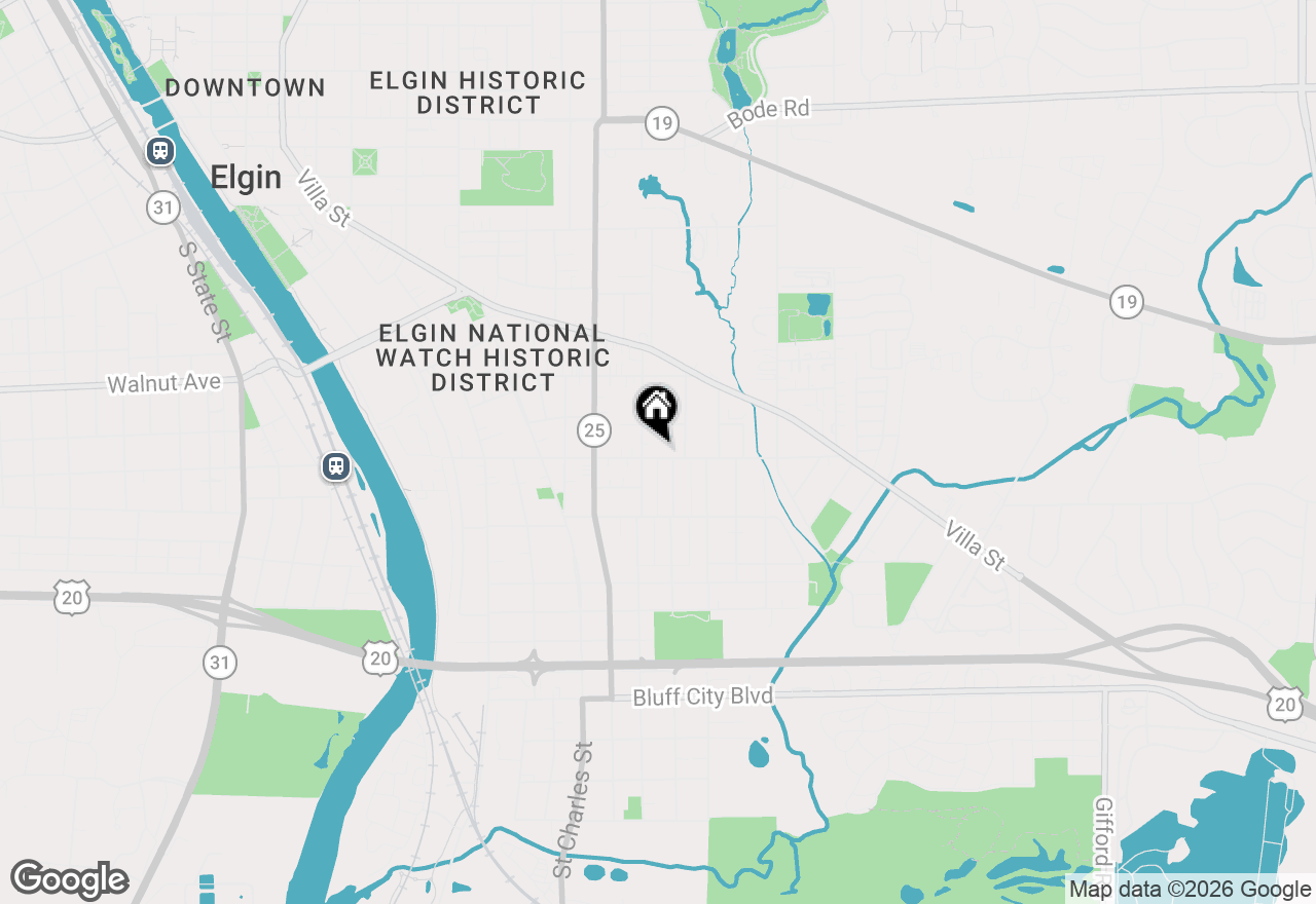 Map of 662 Bent Street, Elgin, IL 60120